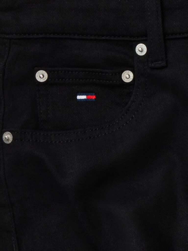 Denim Mom High Rise Tapered Black Jeans  Women