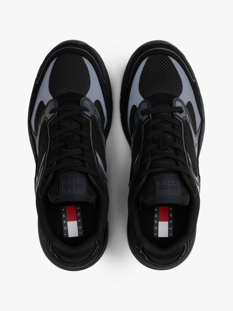 Black Archive Mixed Texture Trainers  Men