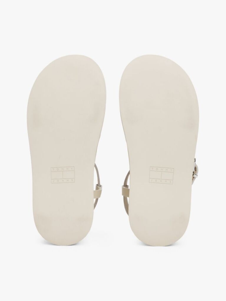 White Leather Strappy Platform Sandals  Women