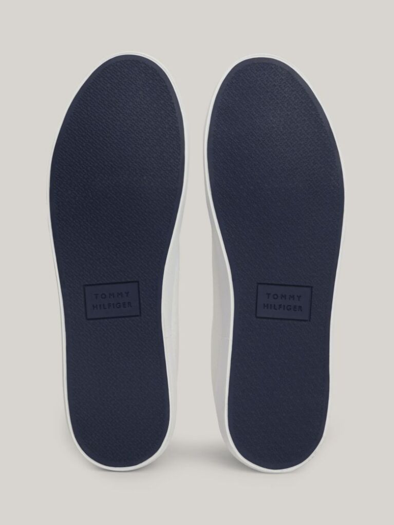 White Essential Canvas Lace-Up Trainers  Men
