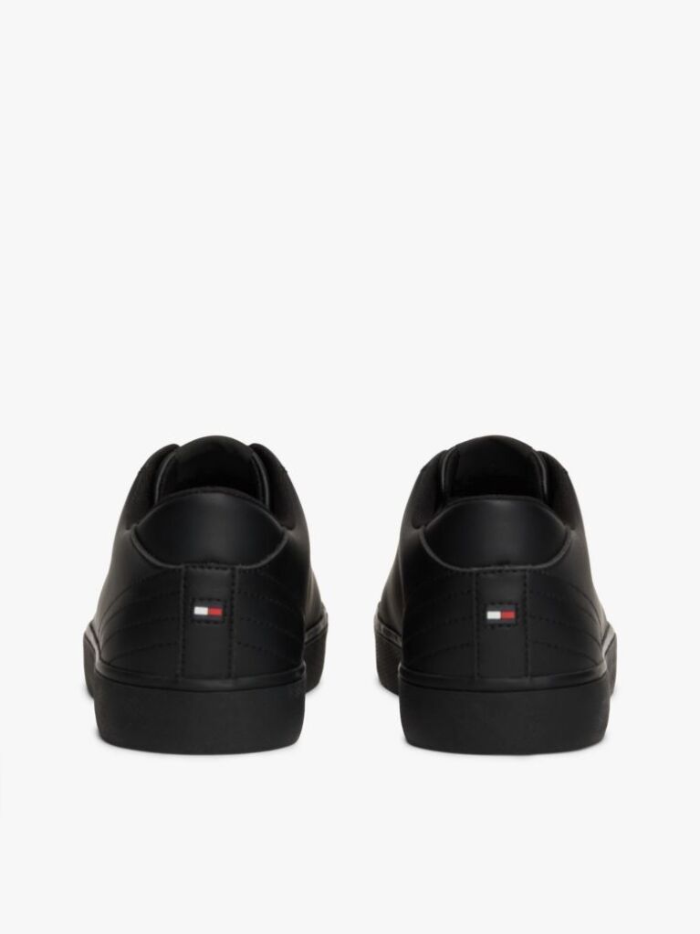 Black Essential Textured Stitch Logo Trainers  Men