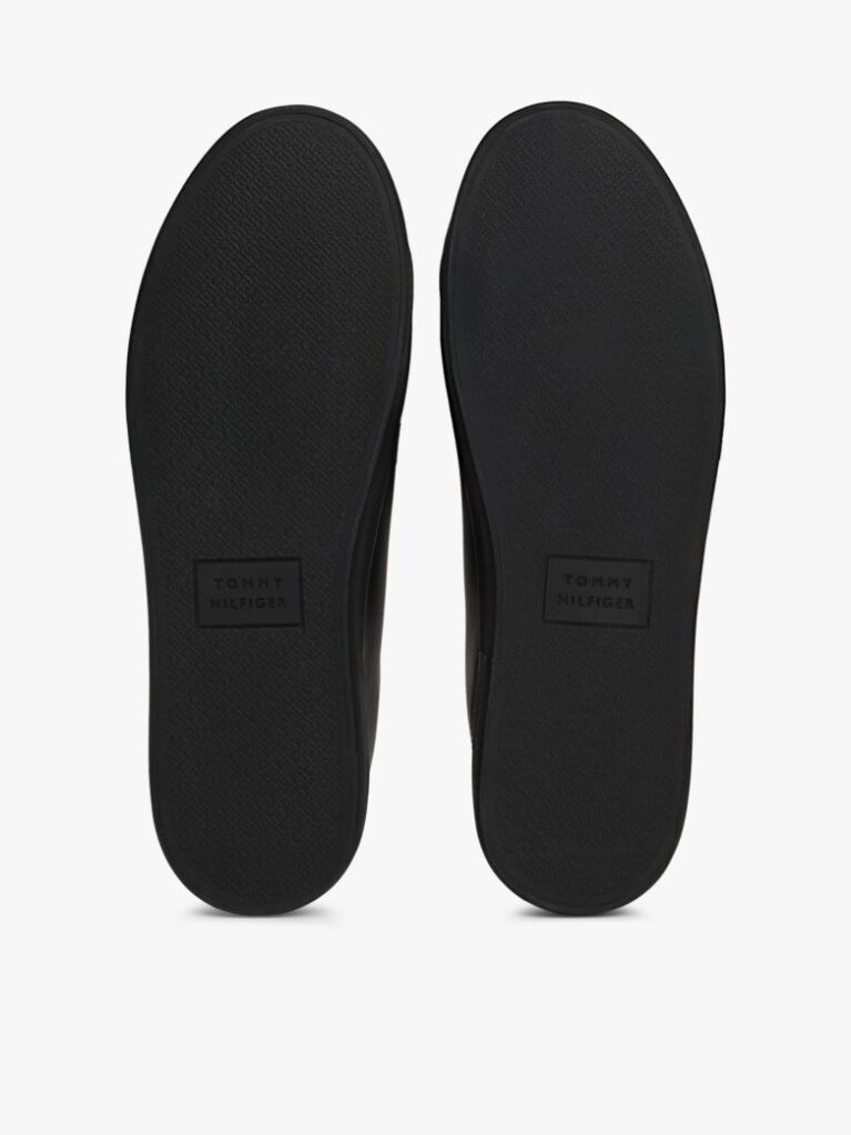 Black Essential Textured Stitch Logo Trainers  Men