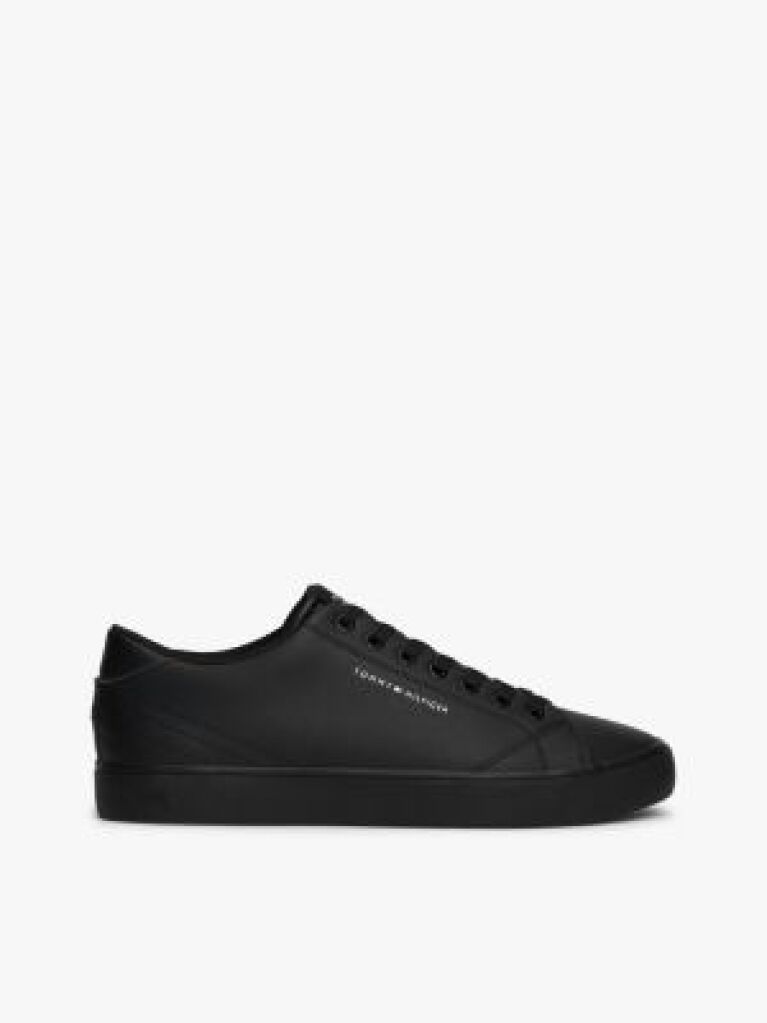 Black Essential Textured Stitch Logo Trainers  Men