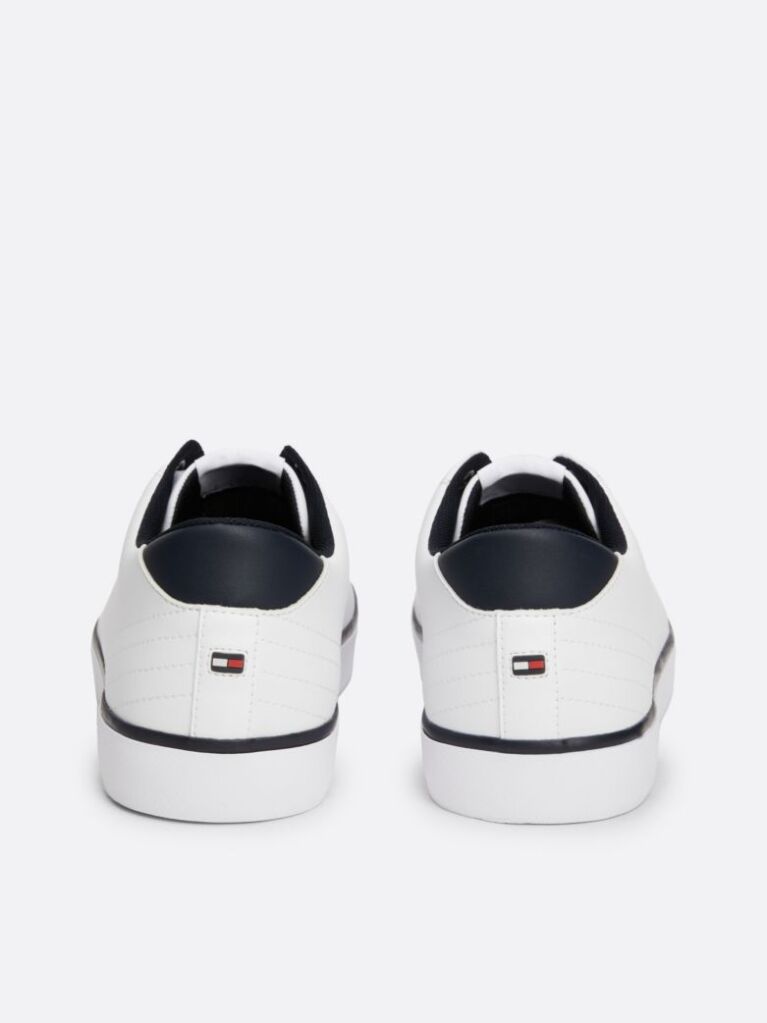 White Essential Textured Stitch Logo Trainers  Men