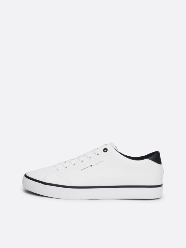 White Essential Textured Stitch Logo Trainers  Men