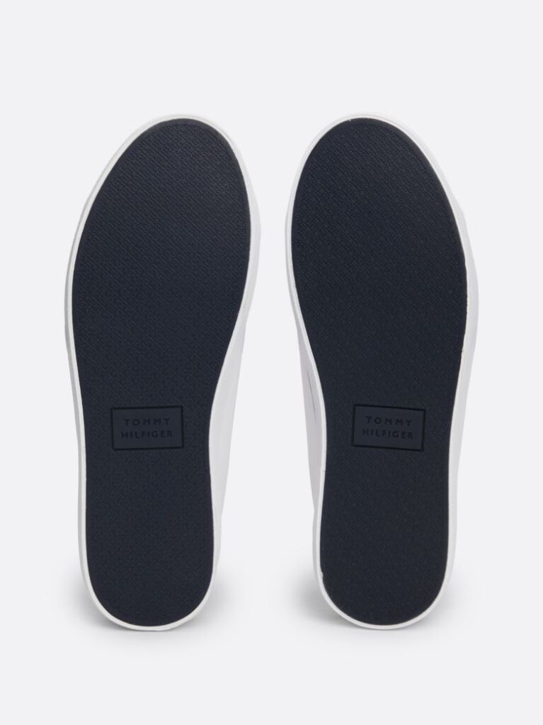 White Essential Textured Stitch Logo Trainers  Men