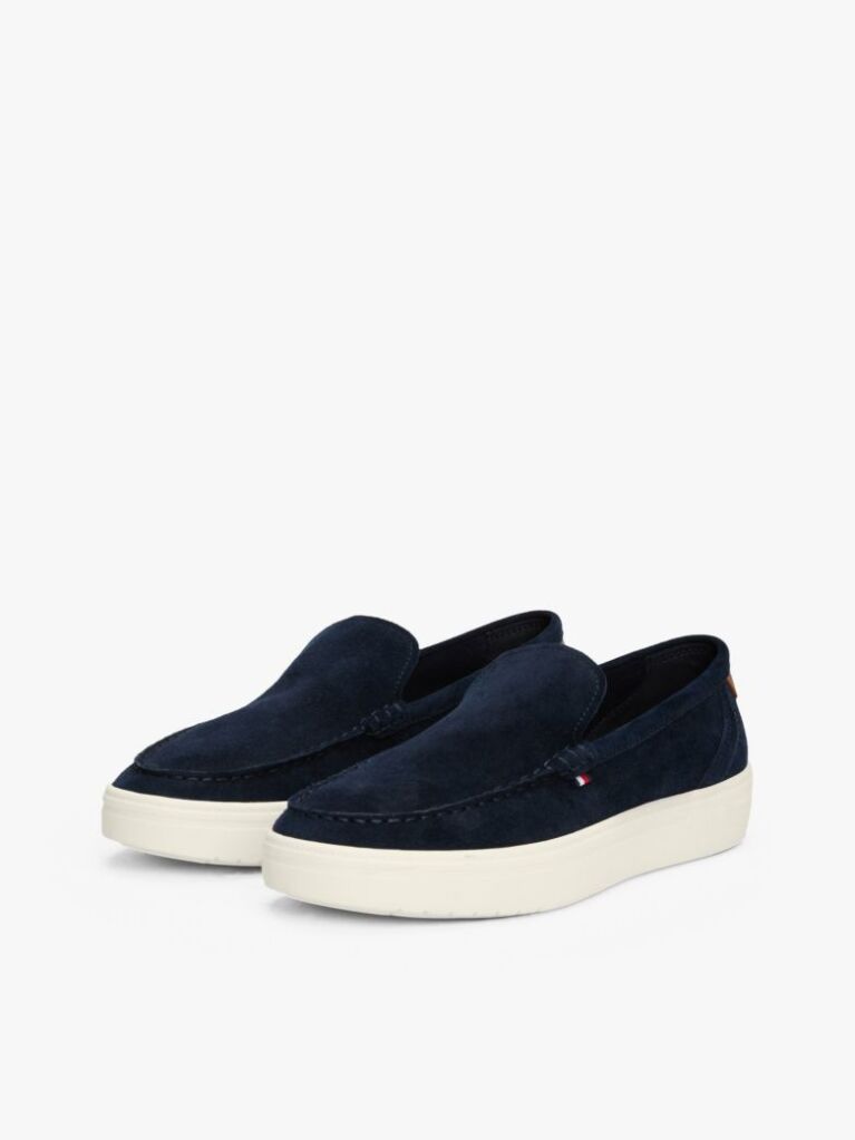 Blue Signature Slip-On Suede Loafers  Men