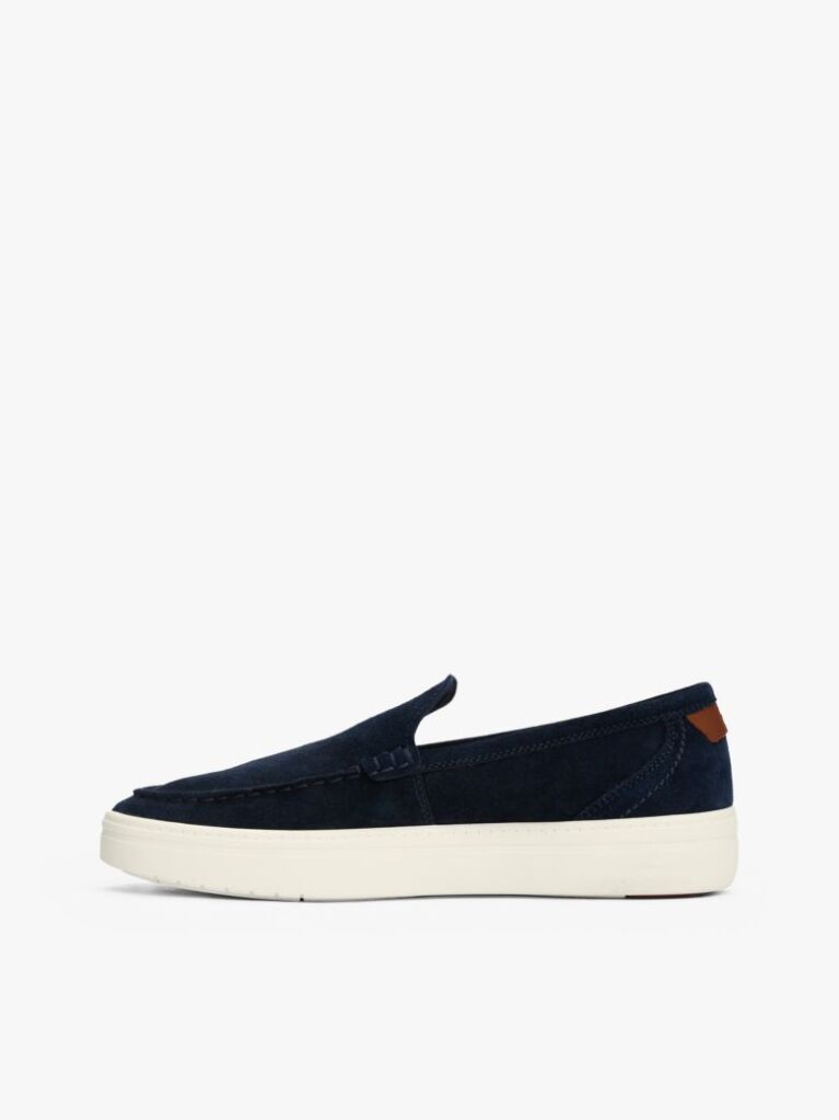 Blue Signature Slip-On Suede Loafers  Men