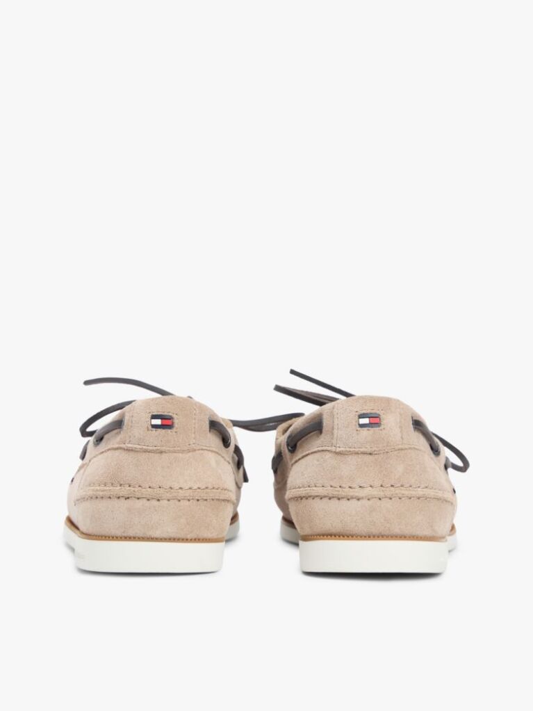 Beige Suede Boat Shoes  Men