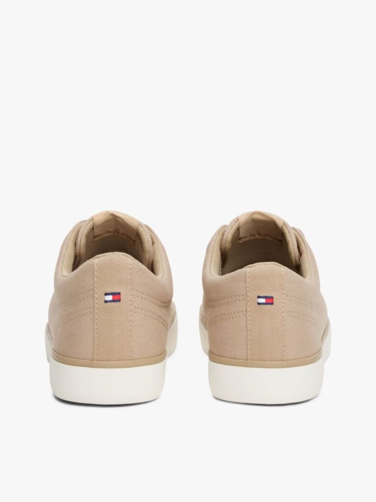 Beige Logo Patch Trainers  Men