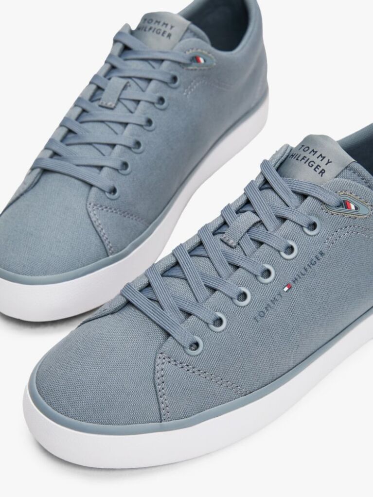 Grey Logo Patch Trainers  Men