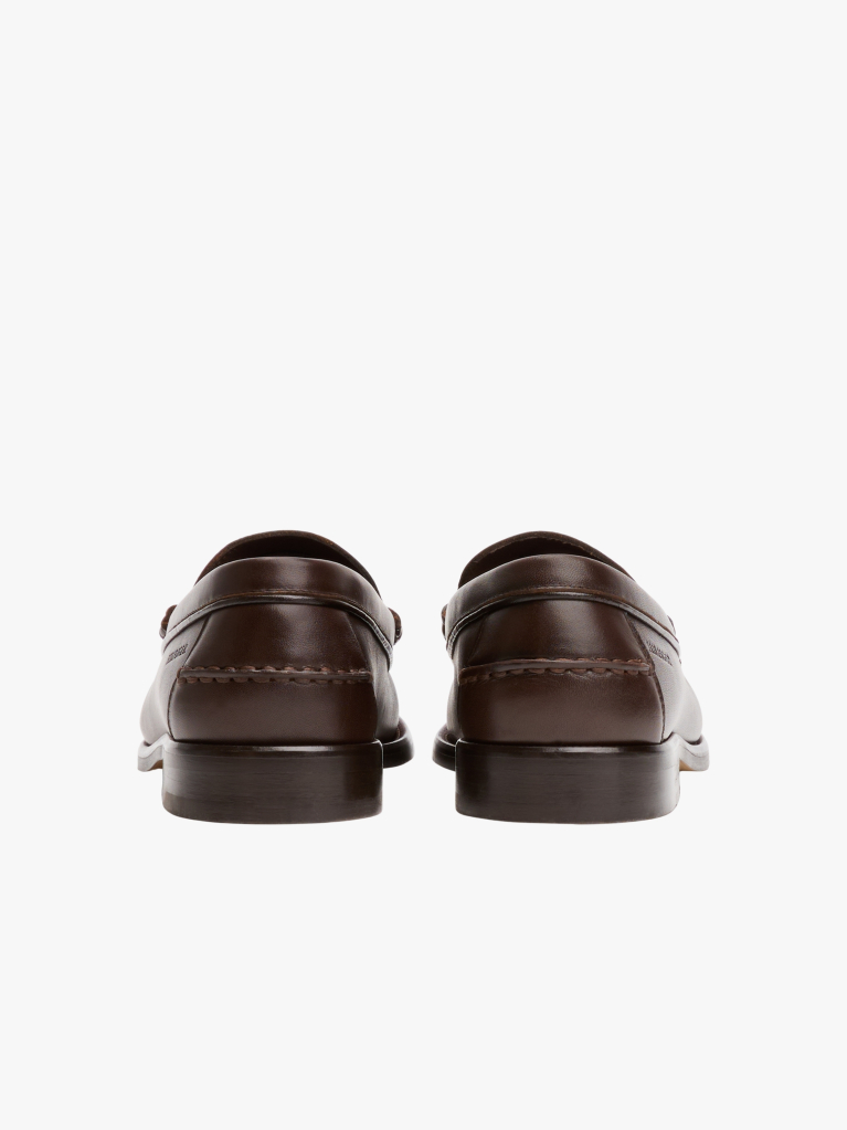 Brown Leather Tassel Loafers  Men