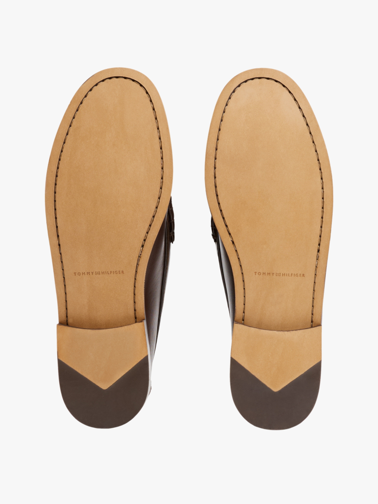 Brown Leather Tassel Loafers  Men