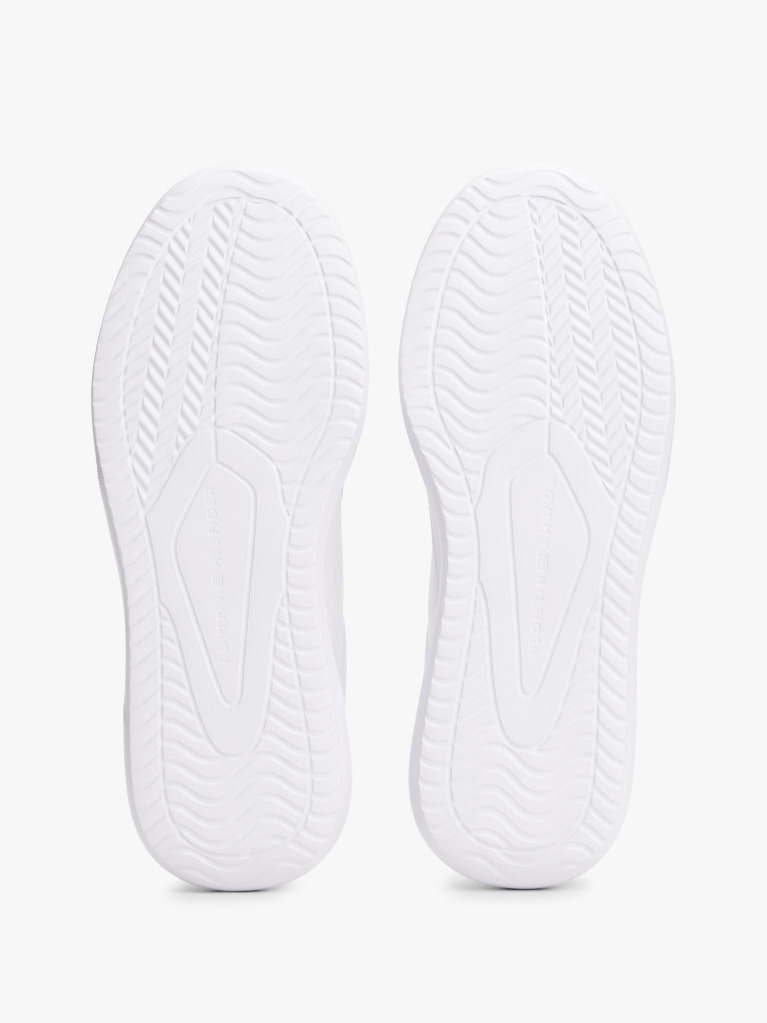 White Lightweight Leather Trainers  Men