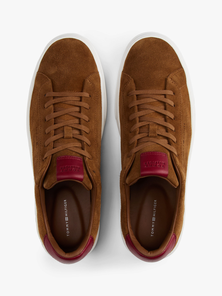 Brown Suede Cupsole Trainers  Men