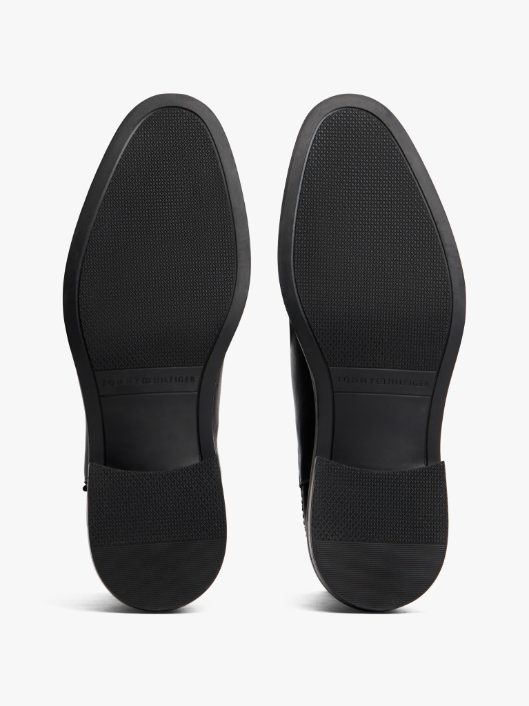 Black Leather Chelsea Boots  Men