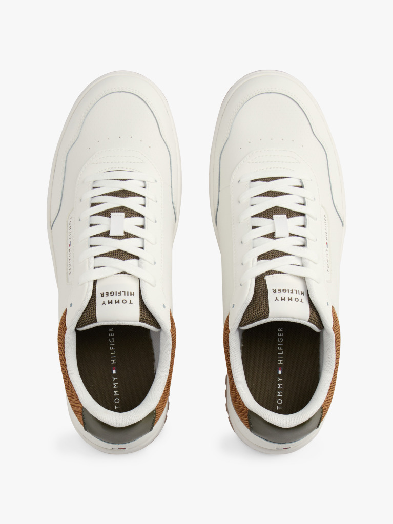 Beige Cleat Basketball Trainers With Leather  Men