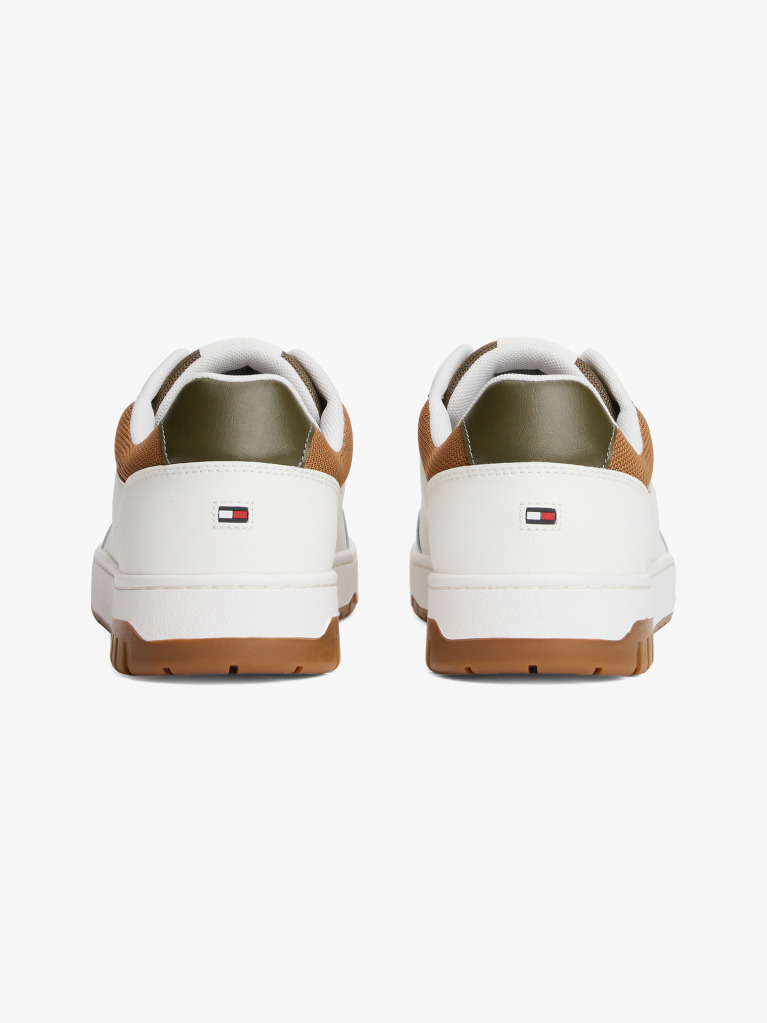 Beige Cleat Basketball Trainers With Leather  Men