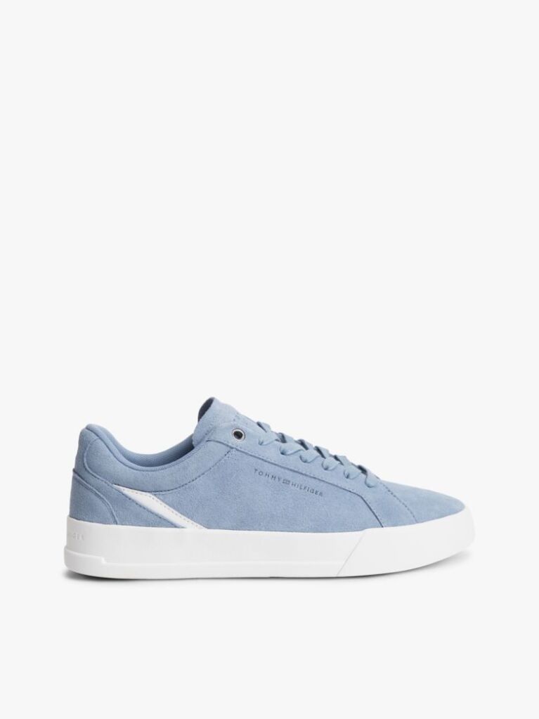 Blue Suede Court Trainers  Men