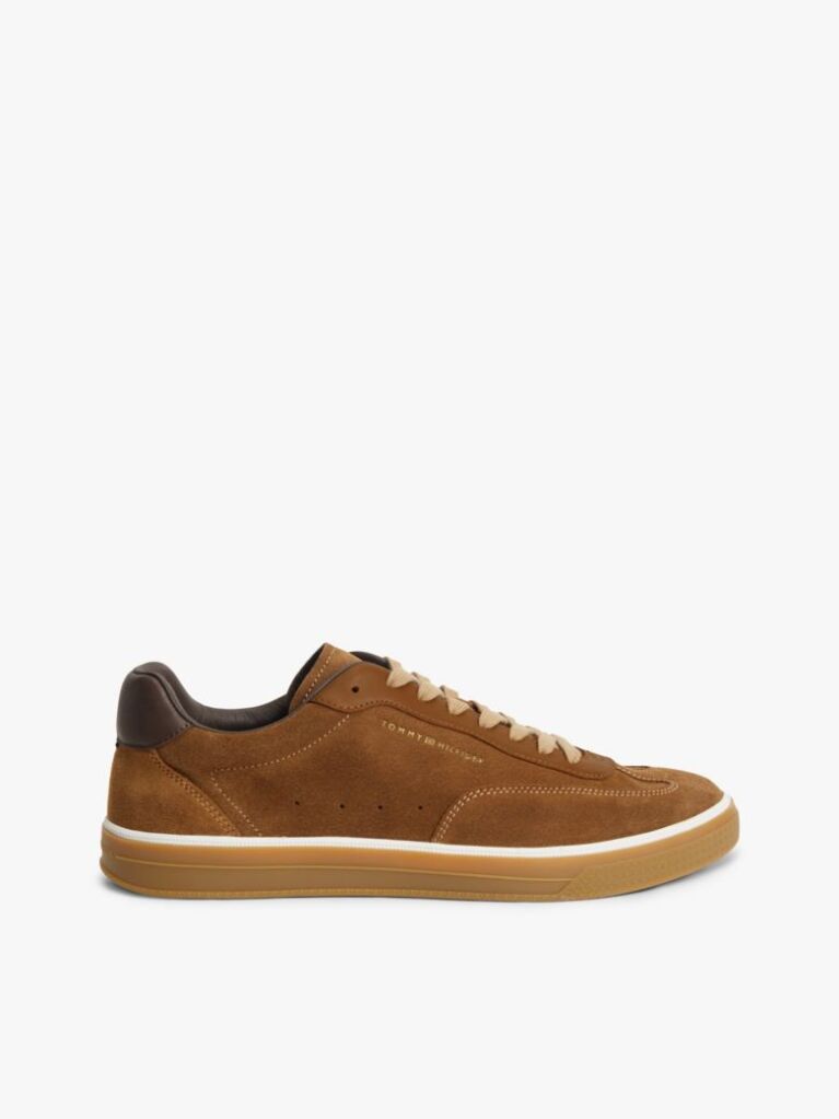 Brown Luxe Suede Trainers  Men