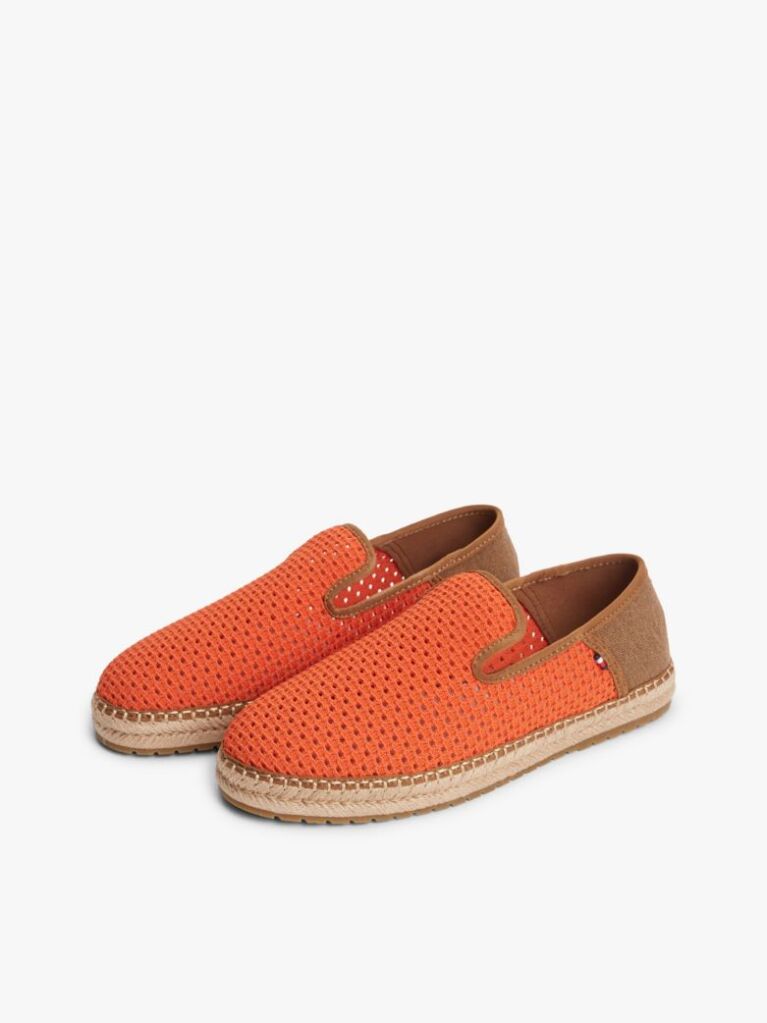 Orange Knit Flexible Espadrilles  Men