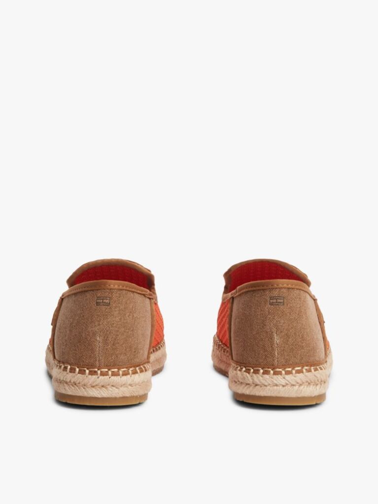 Orange Knit Flexible Espadrilles  Men