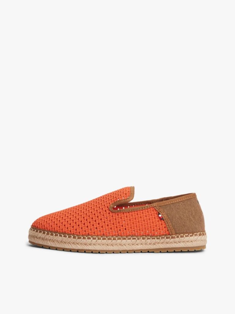 Orange Knit Flexible Espadrilles  Men