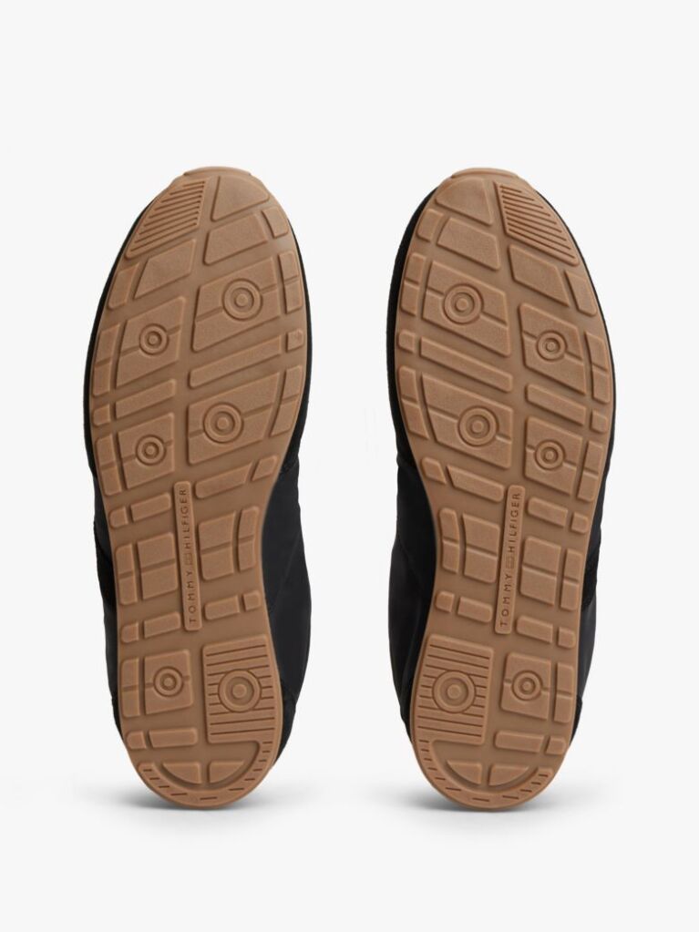 Black Textile Low Profile Trainers  Men