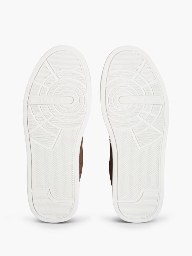 Brown TH Monogram Suede Court Trainers  Men
