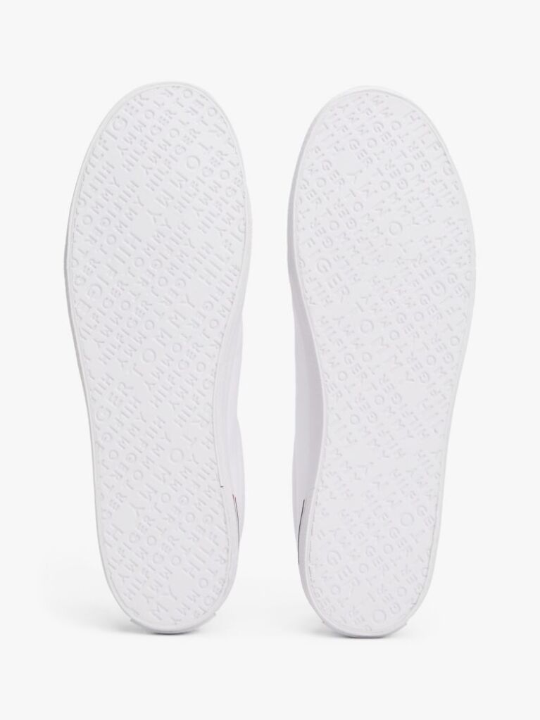 White Embossed Logo Signature Trainers  Women