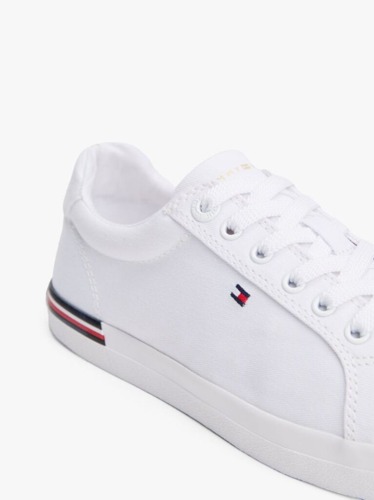 White Embossed Logo Signature Trainers  Women