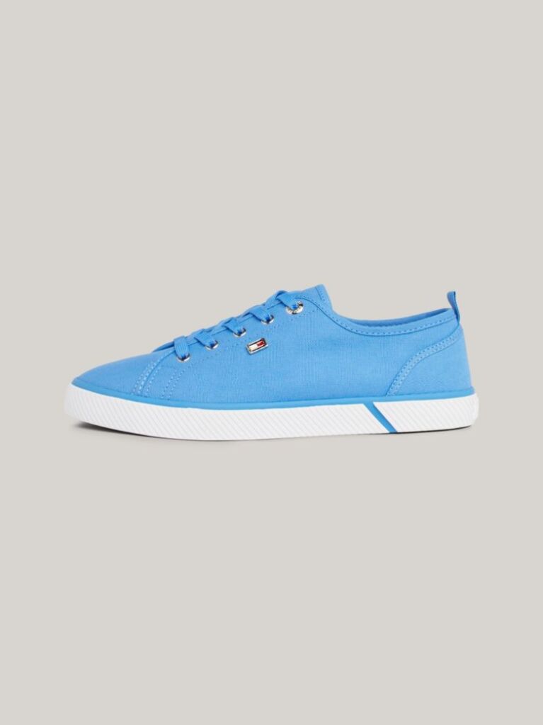 Blue Enamel Flag Canvas Trainers  Women