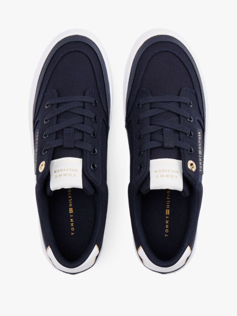 Blue Contrast Trim Trainers  Women