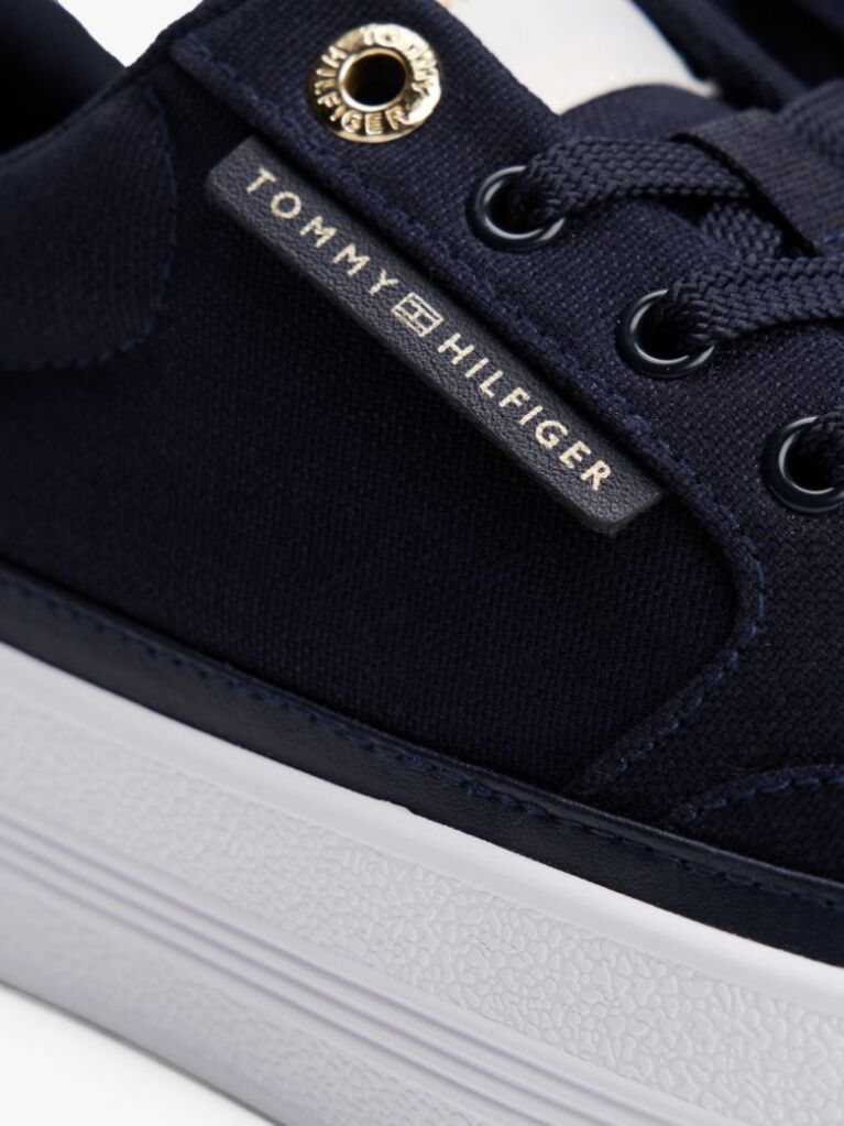 Blue Contrast Trim Trainers  Women