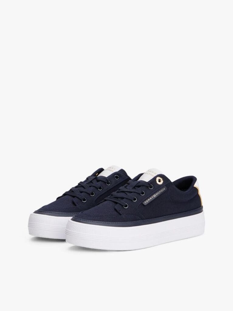 Blue Contrast Trim Trainers  Women