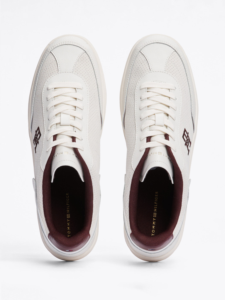 White TH Monogram Colour-Blocked Trainers  Women