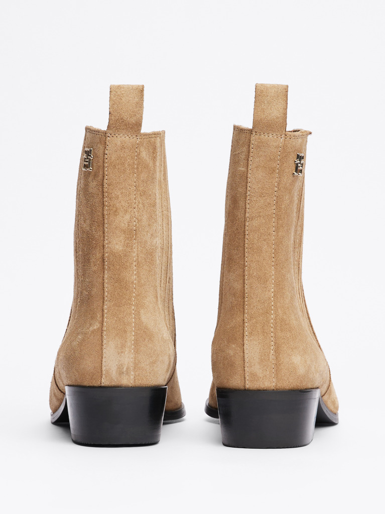 Brown Suede Cowboy Chelsea Boots  Women