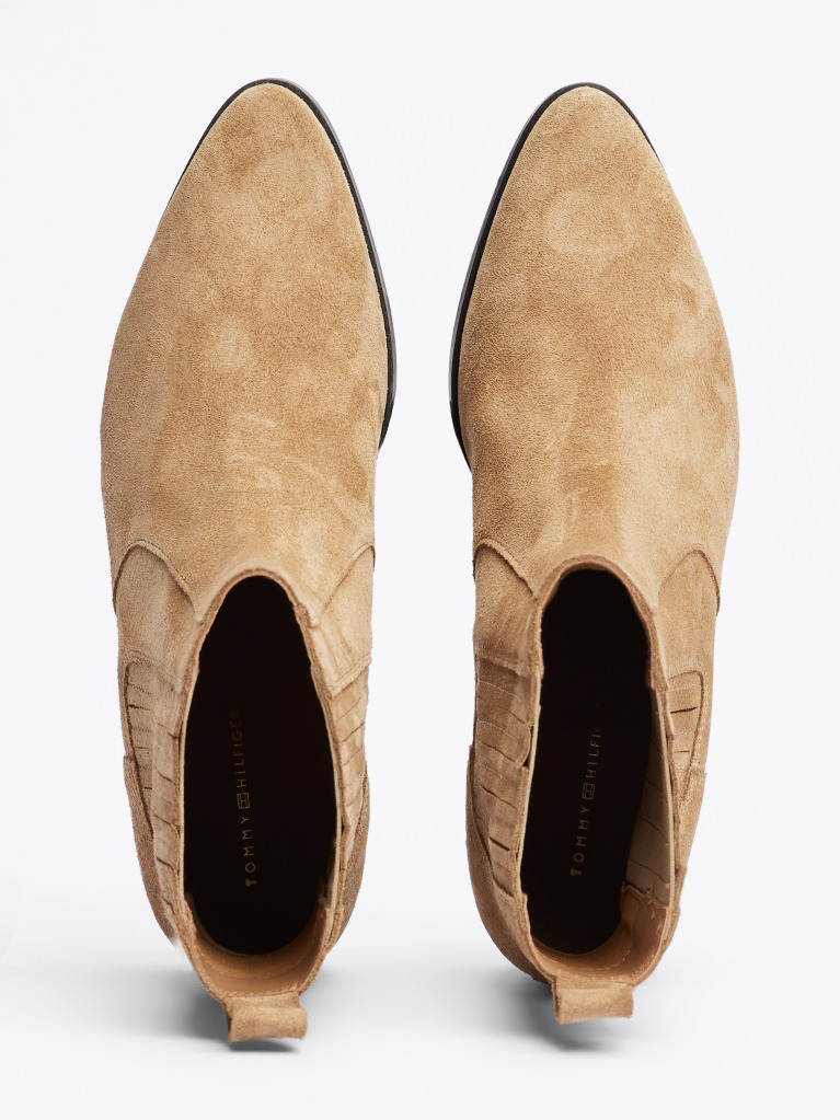 Brown Suede Cowboy Chelsea Boots  Women