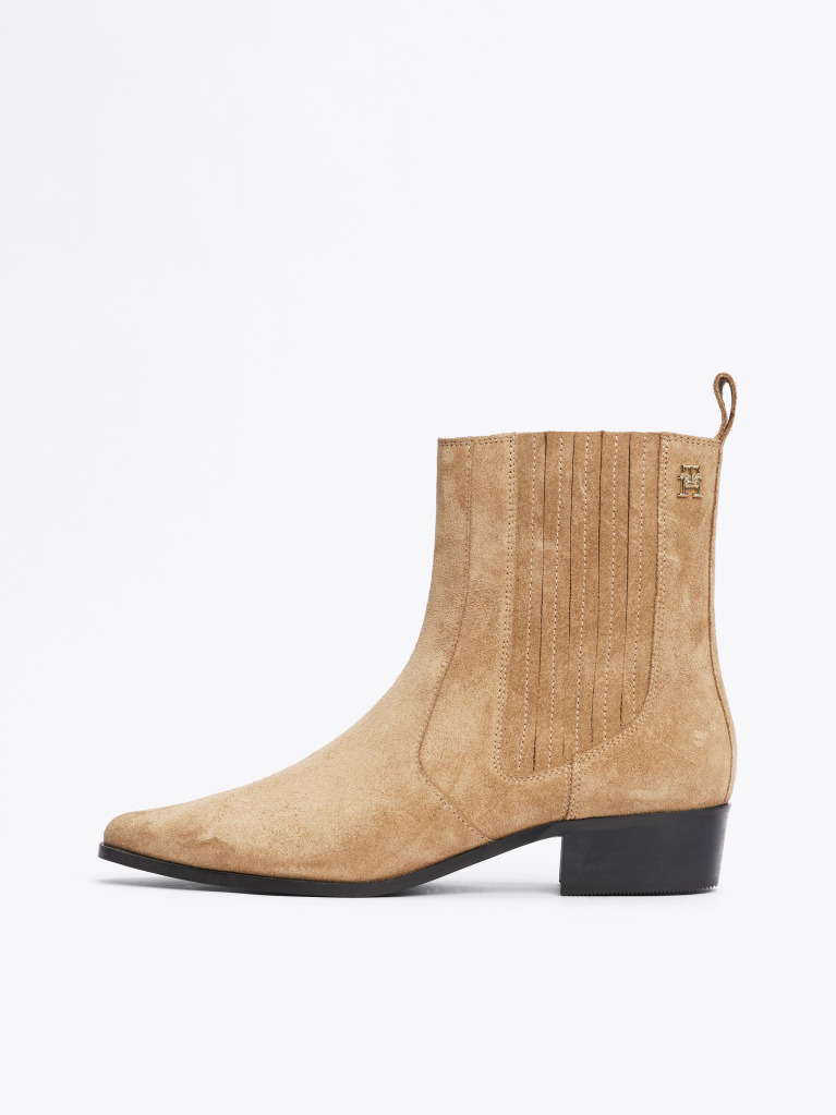 Brown Suede Cowboy Chelsea Boots  Women