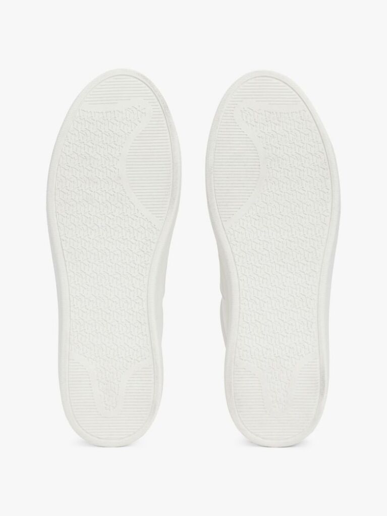 White Leather Court Trainers  Women