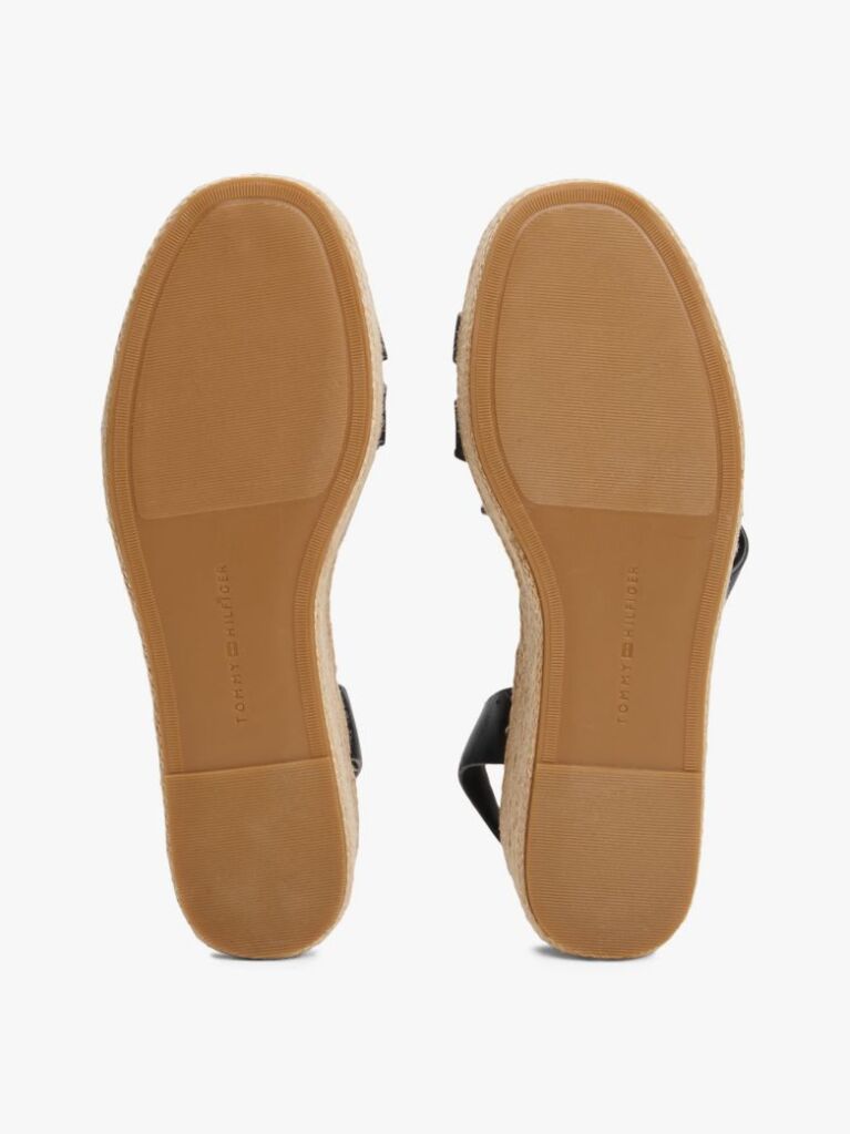 Blue Leather Platform Espadrilles  Women
