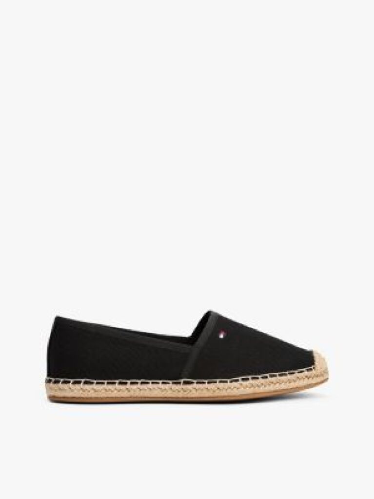 Black Flag Embroidery Canvas Espadrilles  Women