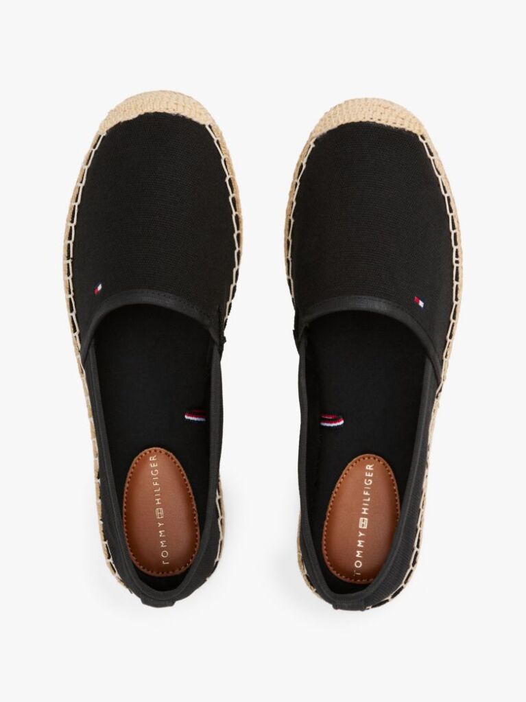 Black Flag Embroidery Canvas Espadrilles  Women