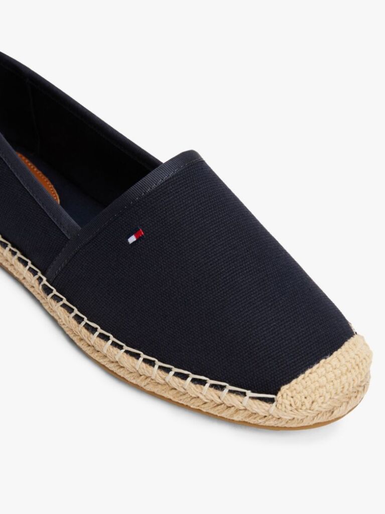 Blue Flag Embroidery Canvas Espadrilles  Women