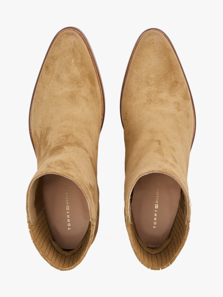 Brown Western Mid Heel Suede Chelsea  Women