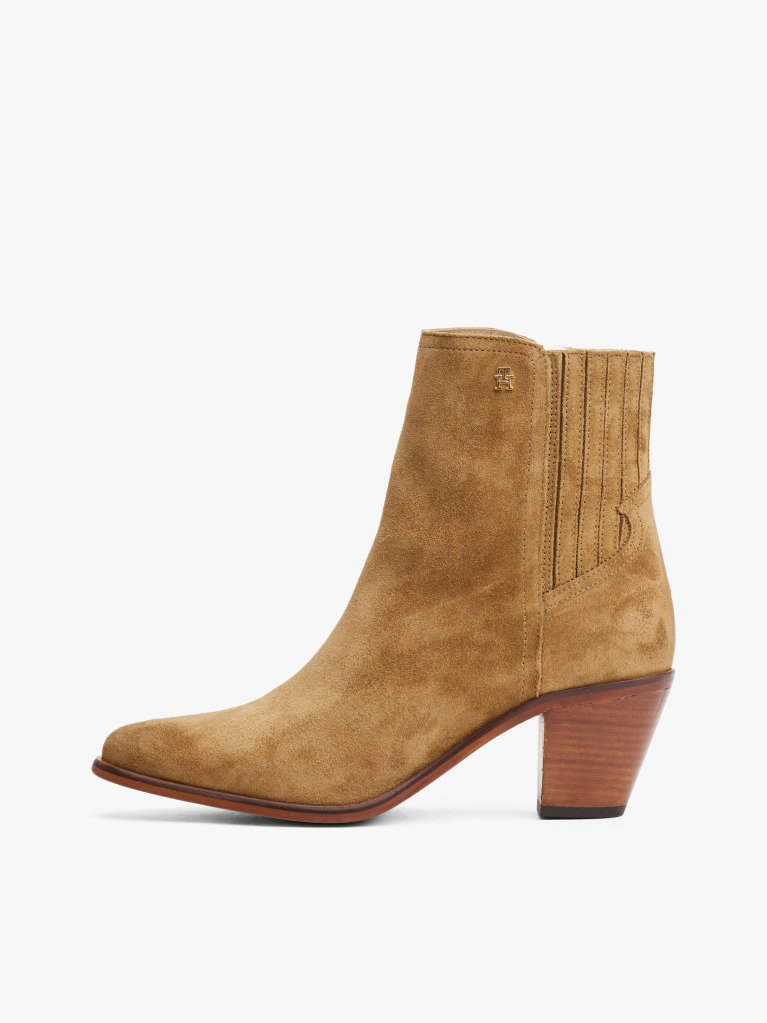 Brown Western Mid Heel Suede Chelsea  Women