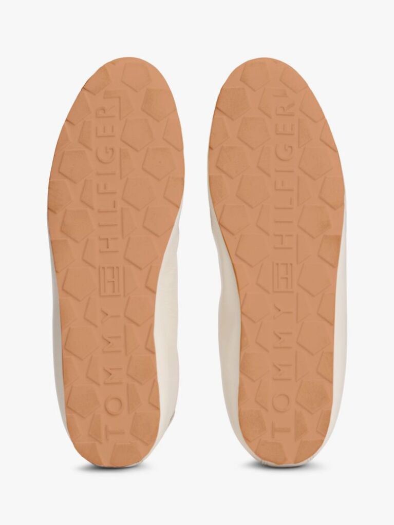 Beige TH Monogram Low Profile Leather Trainers  Women