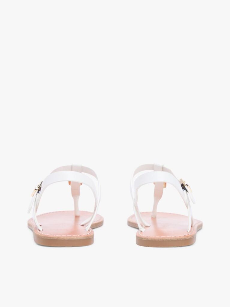 White Leather TH Monogram Strap Sandals  Women