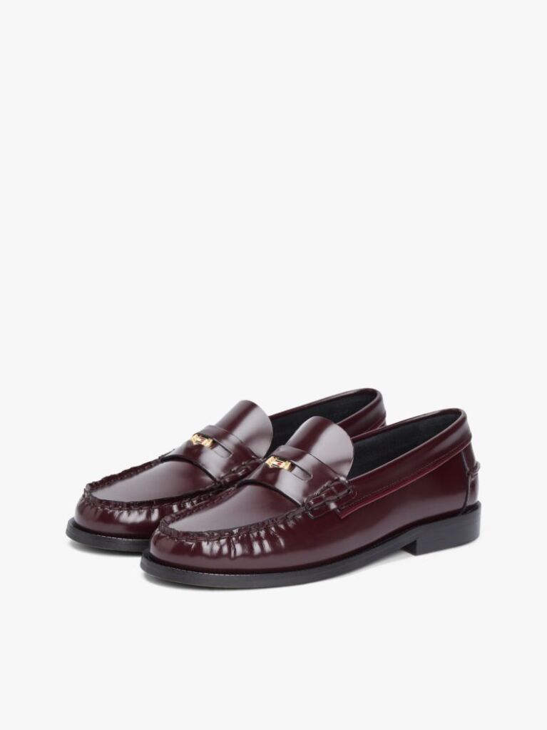 Red Patent Leather Cushioned Loafers  Women