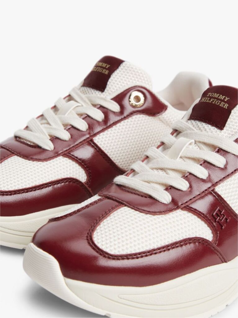 Multi TH Monogram Mixed Texture Leather Trainers  Women